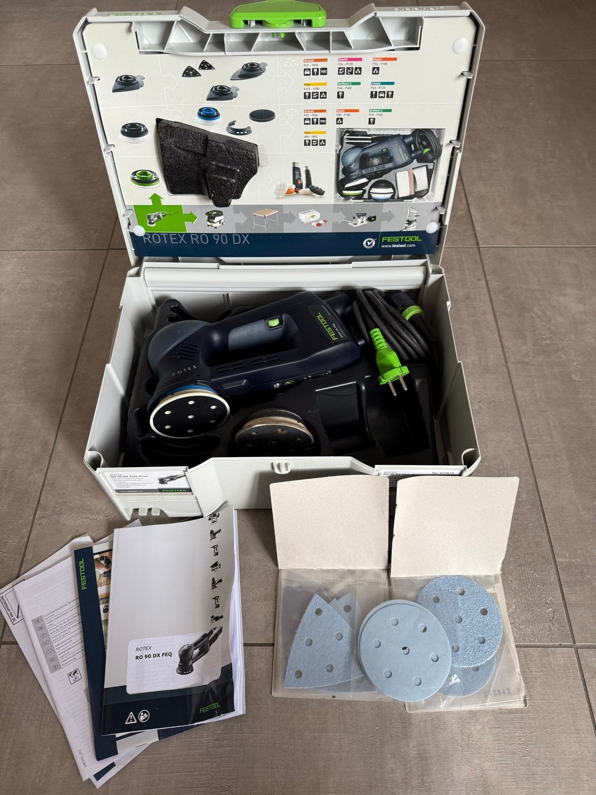 Festool Rotex RO 90 DX FEQ-Plus Excentrische Schuurmachine, Doe-het-zelf en Verbouw, Ophalen of Verzenden, Zo goed als nieuw, Minder dan 600 watt