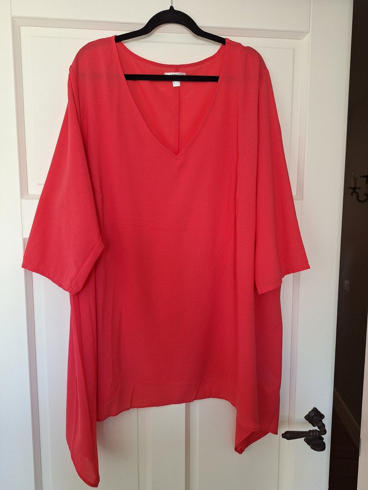 ZGAN! Bonprix Tuniek/Blouse Koraalrood Maat 56, Bonprix, Maat 46/48 (XL) of groter, Ophalen of Verzenden, Zo goed als nieuw