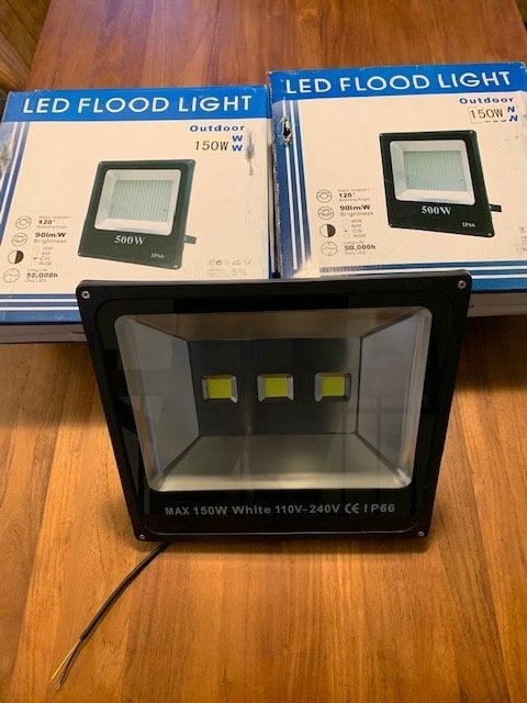 NIEUW: 150W – LED buitenlamp IP66 straler, Kunststof, Wandlamp, Nieuw, Ophalen of Verzenden