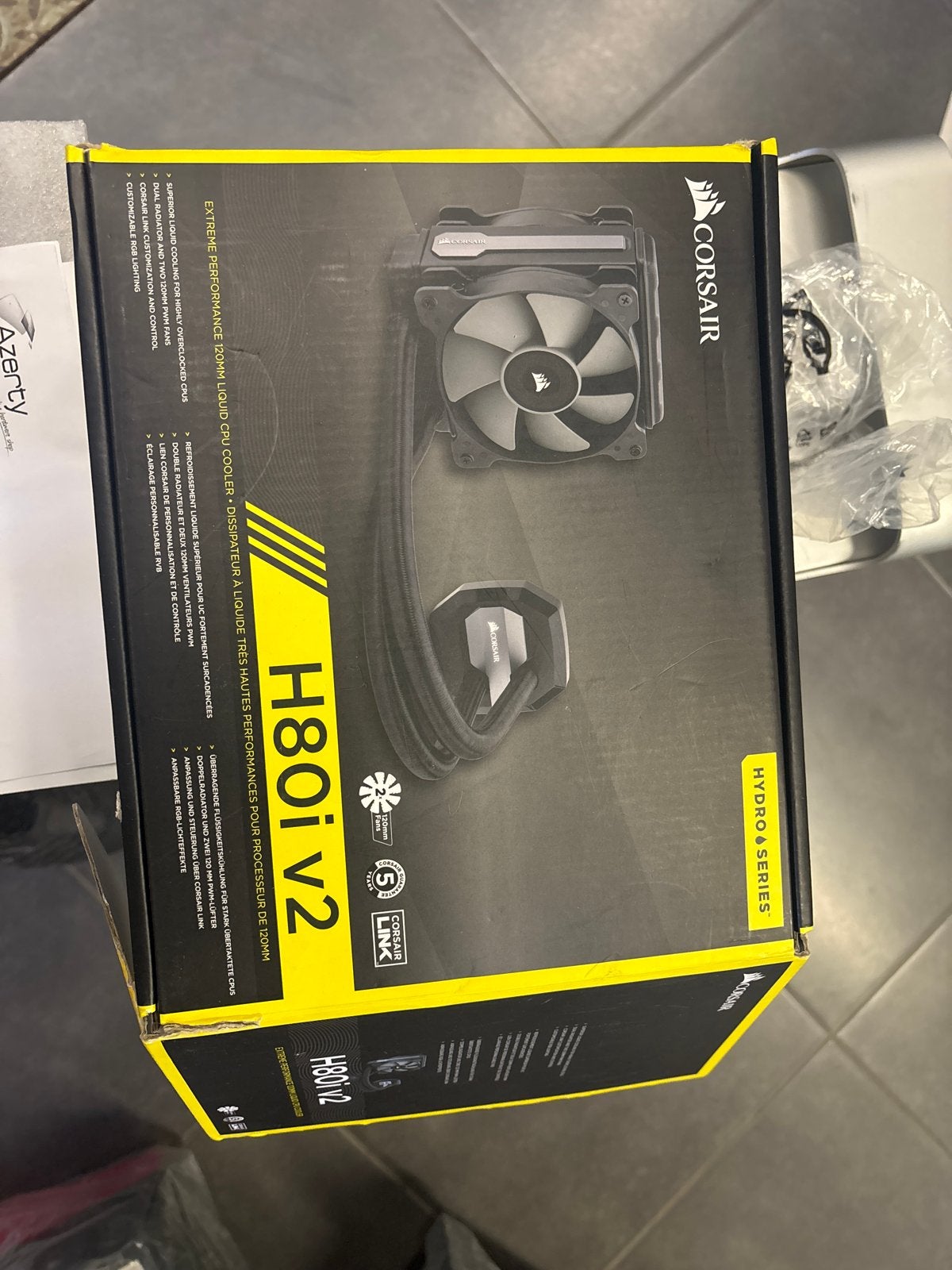 Corsair Hydro Series H80i v2 Waterkoeling, Ophalen of Verzenden, Gebruikt, Koelpasta