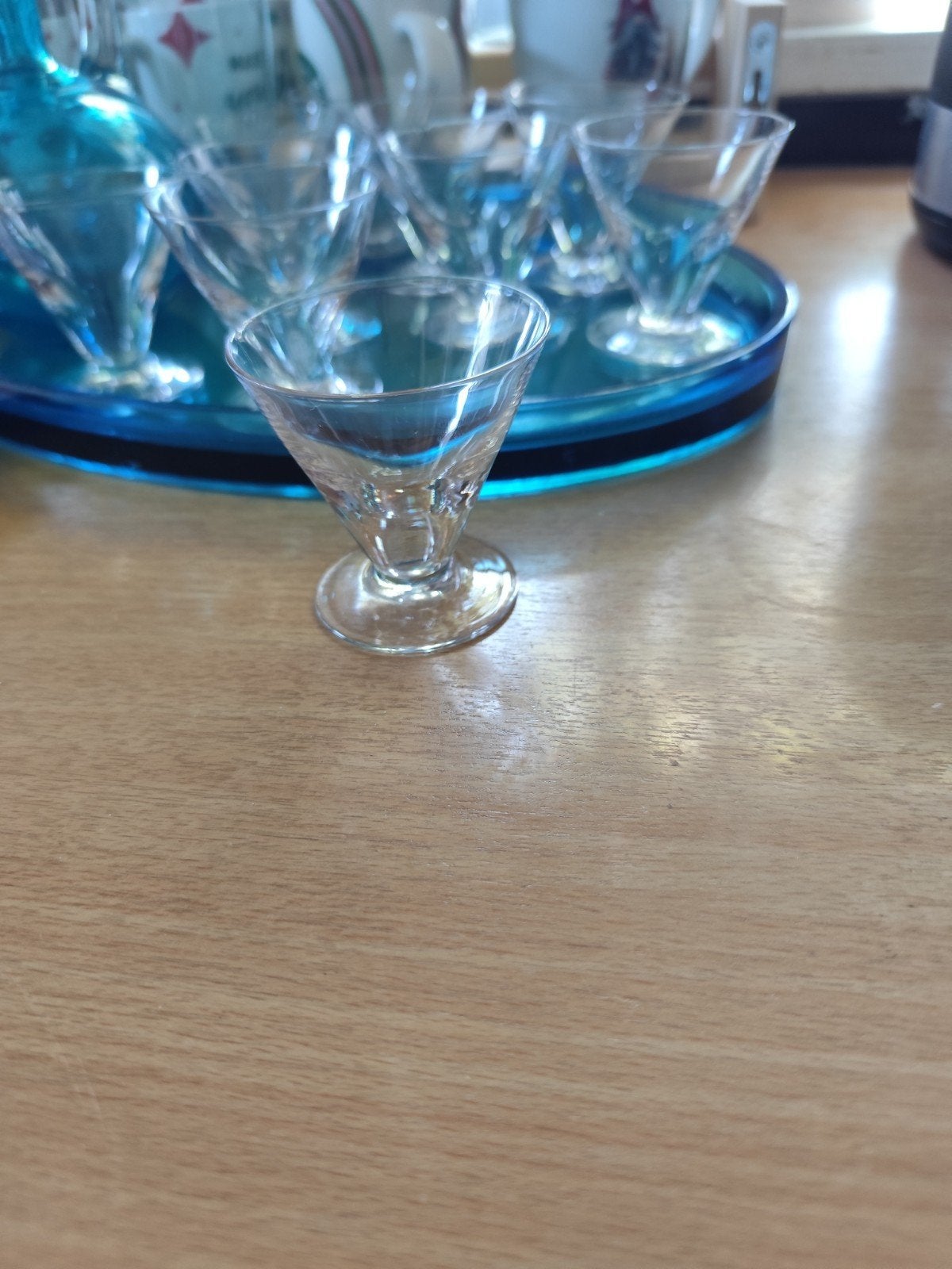 10 vintage borrel/jenever/likeur glaasjes, Antiek en Kunst, Antiek | Glas en Kristal, Ophalen
