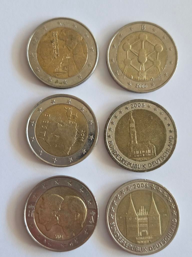 Diverse 2 Euro Herdenkingsmunten - Set van 6, Ophalen of Verzenden, Overige landen, 2 euro, Setje