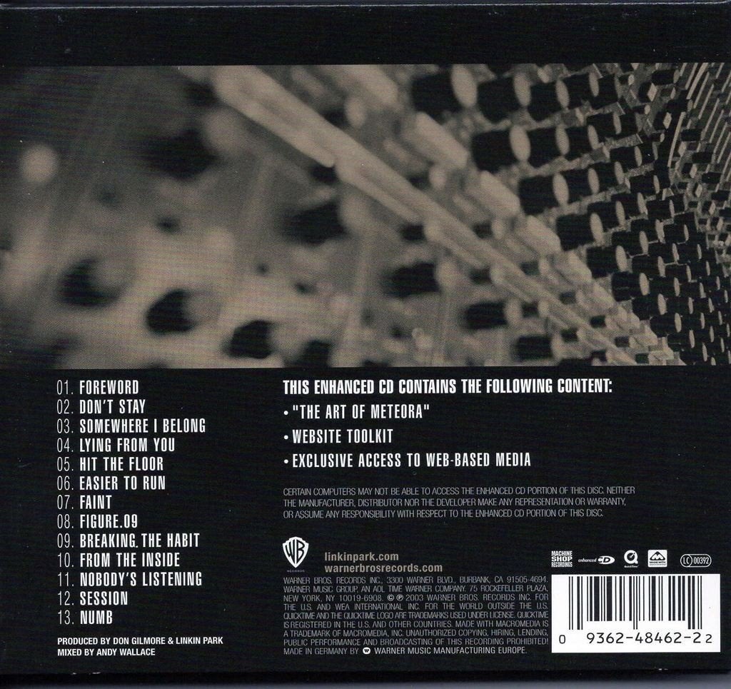 Linkin Park ‎– Meteora [Special Edition + DVD], Ophalen of Verzenden, Zo goed als nieuw