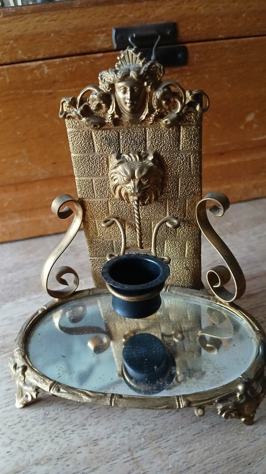 Antiek miniatuur fonteintje tin, Ophalen of Verzenden