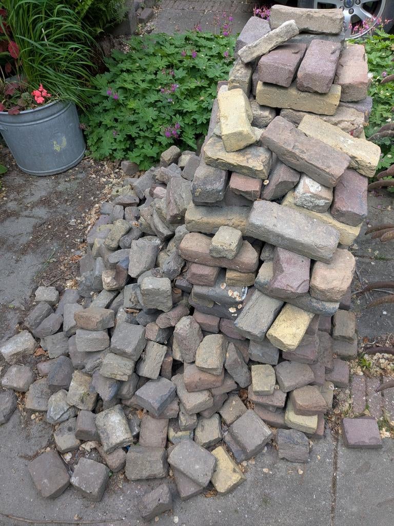 Oude straat klinkers ( stenen), Tuin en Terras, Ophalen, Gebruikt, Overige typen
