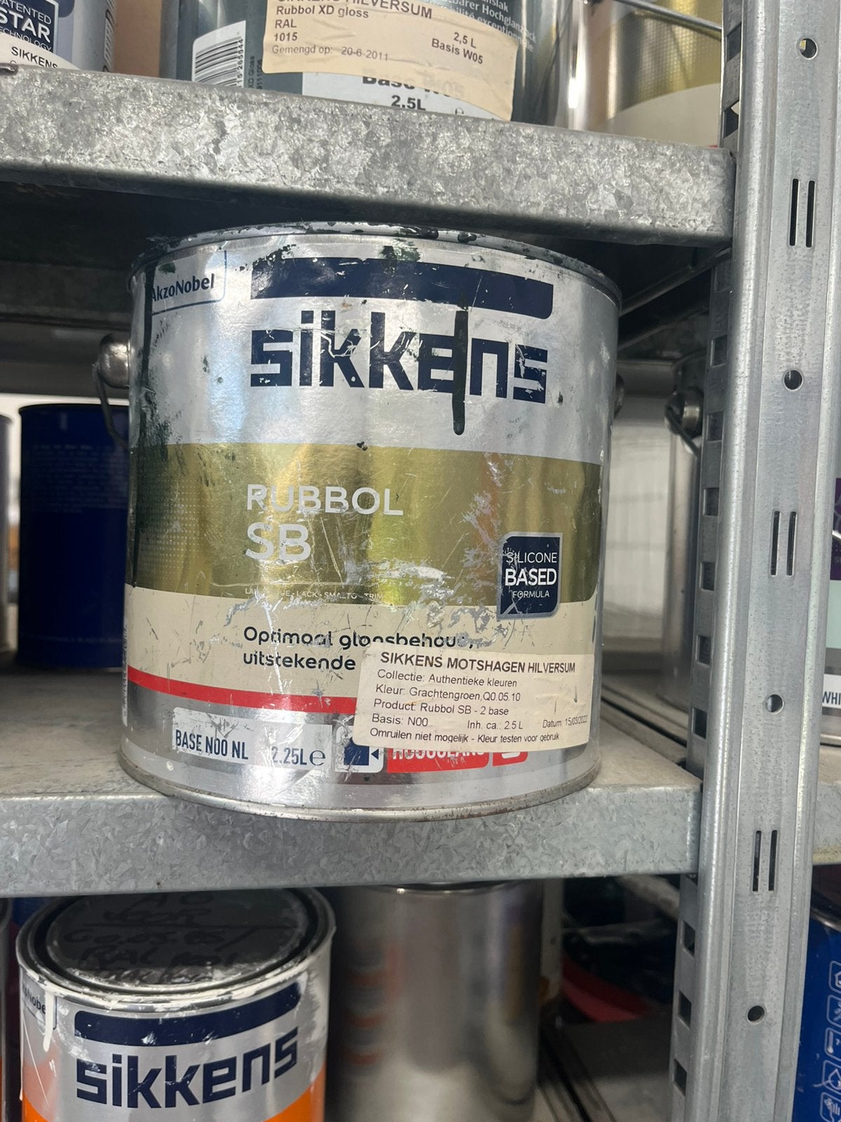 Sikkens Rubbol SB Grachtengroen, Gebruikt, Ophalen of Verzenden, Verf, Minder dan 5 liter