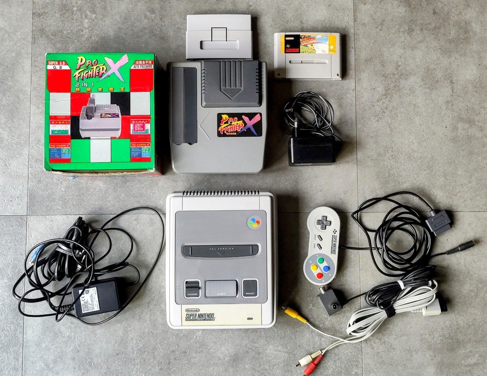 Nintendo Super Famicom met Pro Fighter X en accessoires, Ophalen of Verzenden, Gebruikt