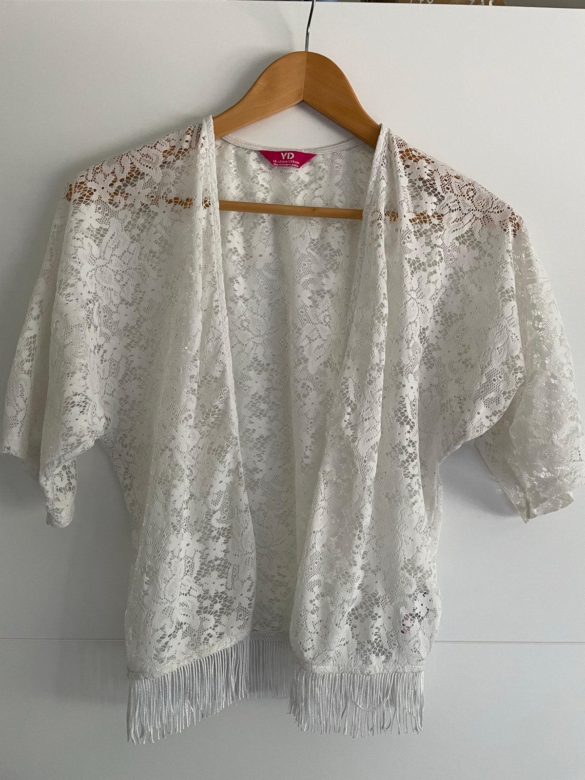 Nieuw wit kanten vestje maat 158 YD, Kinderen en Baby's, Ophalen of Verzenden, Nieuw, Meisje, Trui of Vest