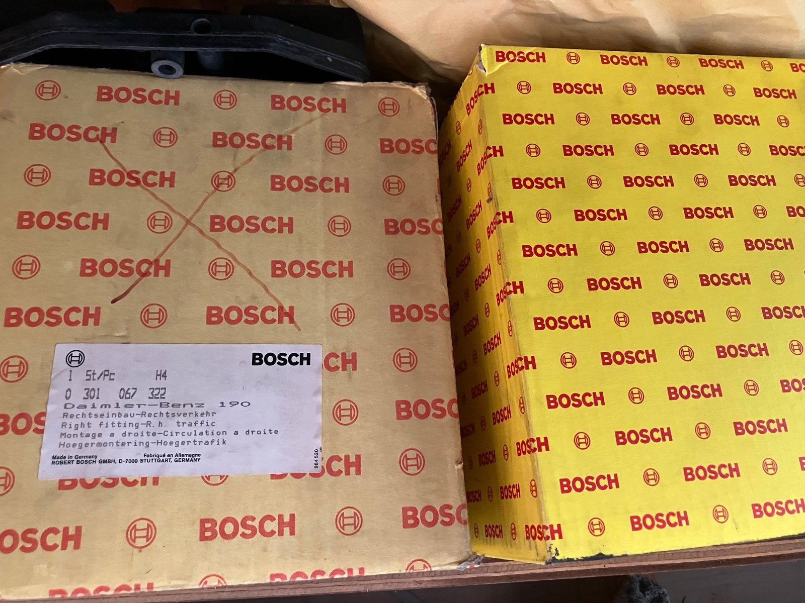 Set Bosch koplampen Mercedes W201 incl. hoogteverstelling, Auto-onderdelen, Verlichting, Ophalen, Gebruikt, Mercedes-Benz