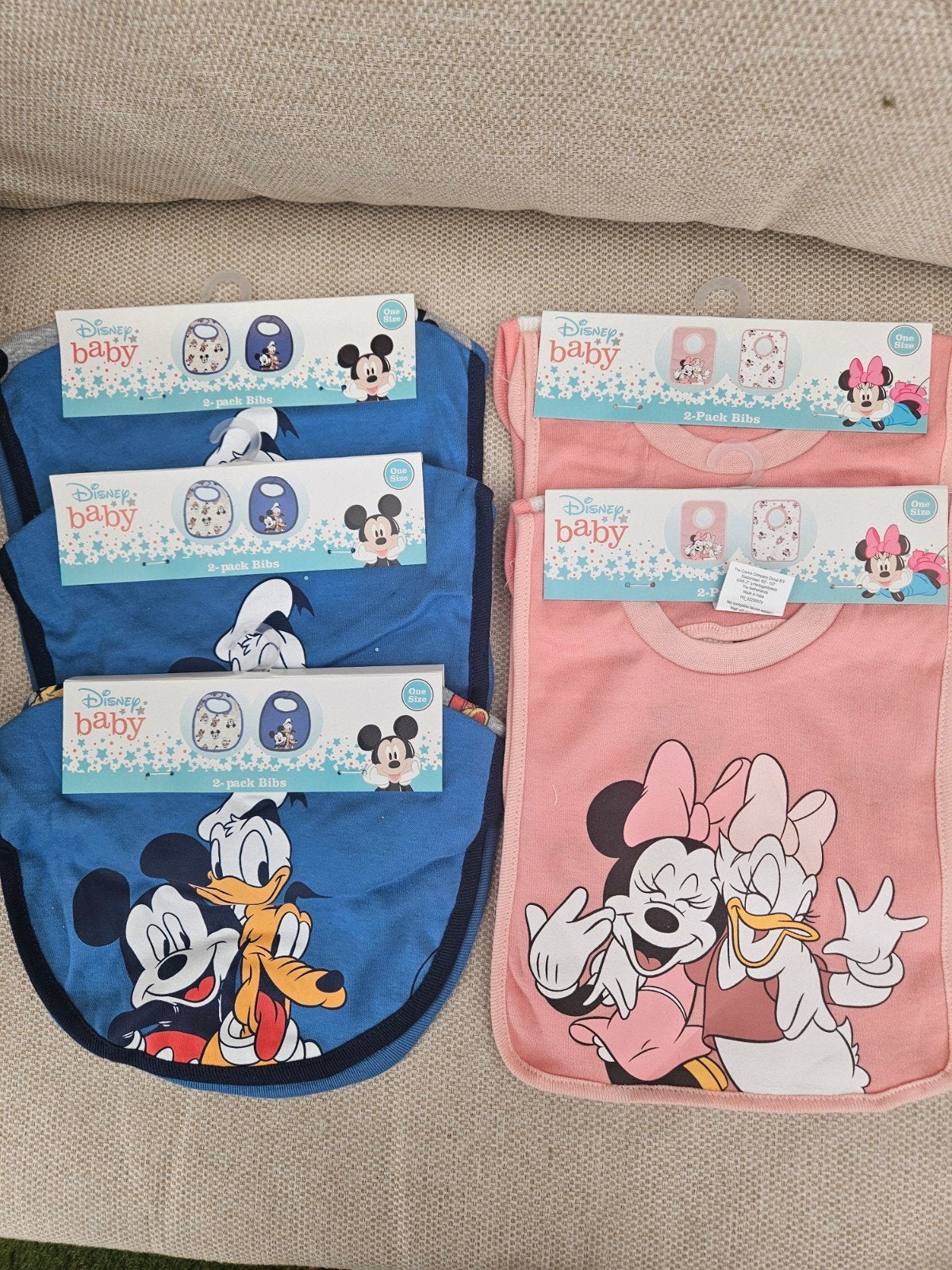 5 Pakjes Disney Baby Slabbetjes - Nieuw, Kinderen en Baby's, Ophalen of Verzenden, Nieuw
