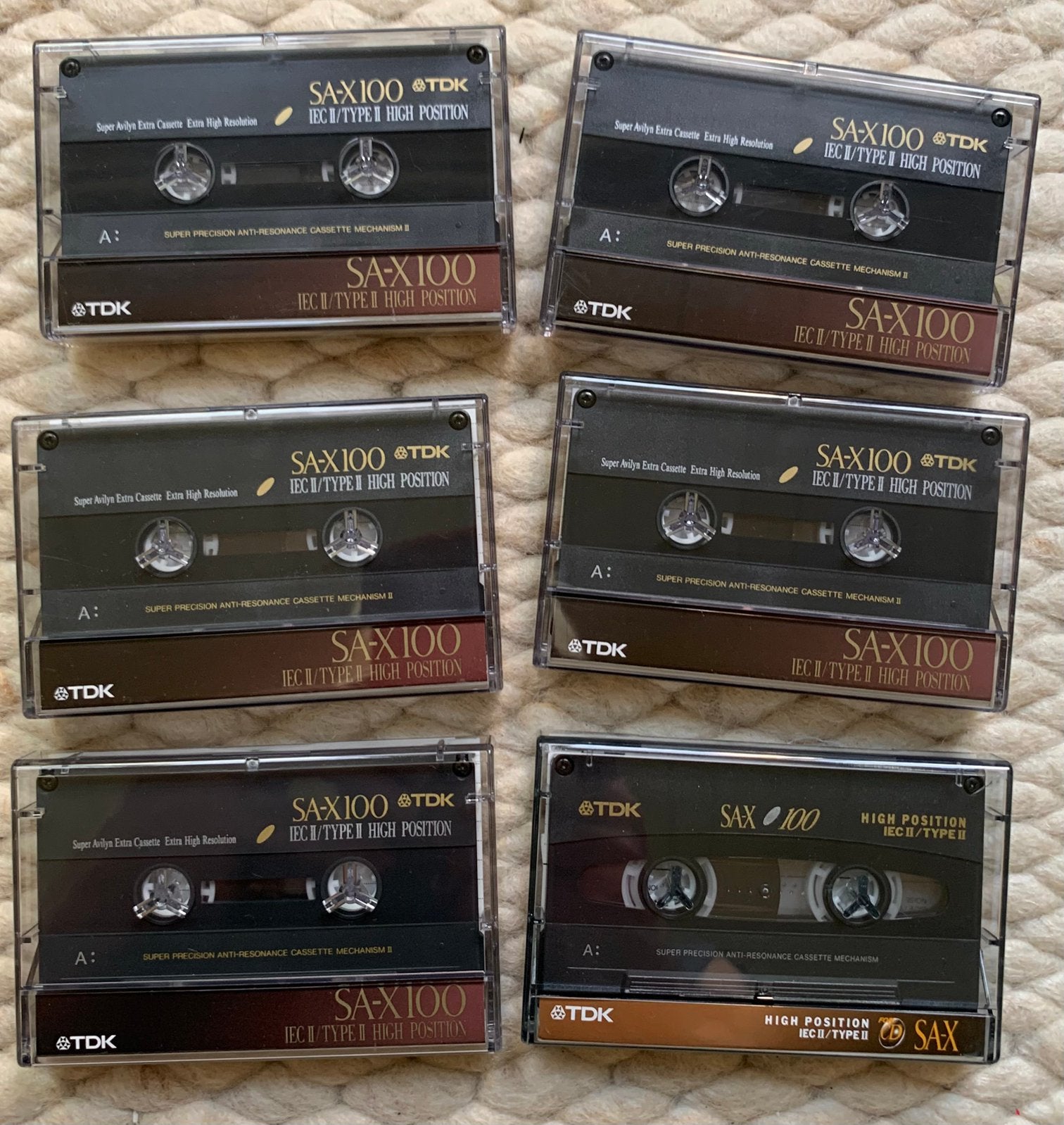 Ongebruikt 6x TDK SA-X100 cassettebandjes SA-X 100 SAX C100, Cd's en Dvd's, Cassettebandjes, 2 t/m 25 bandjes, Ophalen of Verzenden