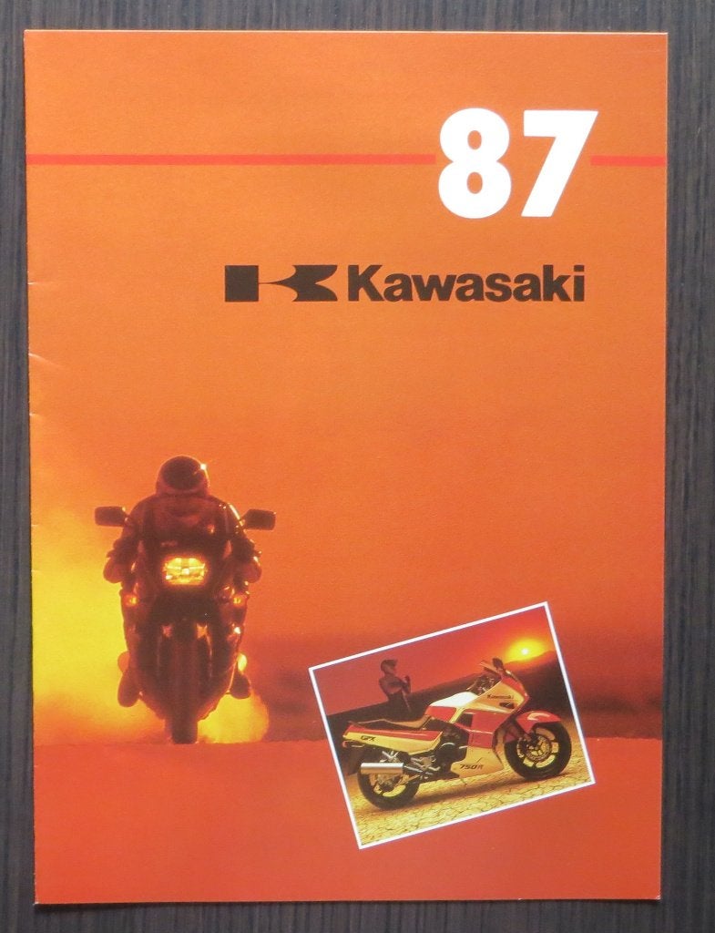 Folder Kawasaki 1987 Modelprogramma - 8 blz (Nederlands), Verzenden, Kawasaki