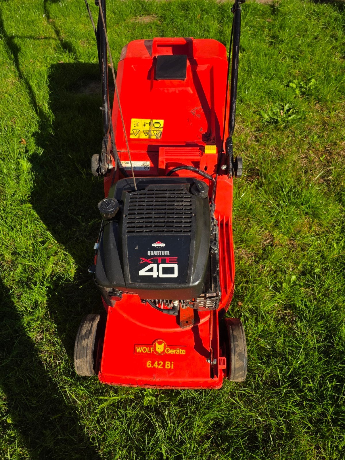 Wolf-Garten 6.42 Bi benzine grasmaaier, Ophalen, Cirkelmaaier, Elektrische starter, Benzine-grasmaaier
