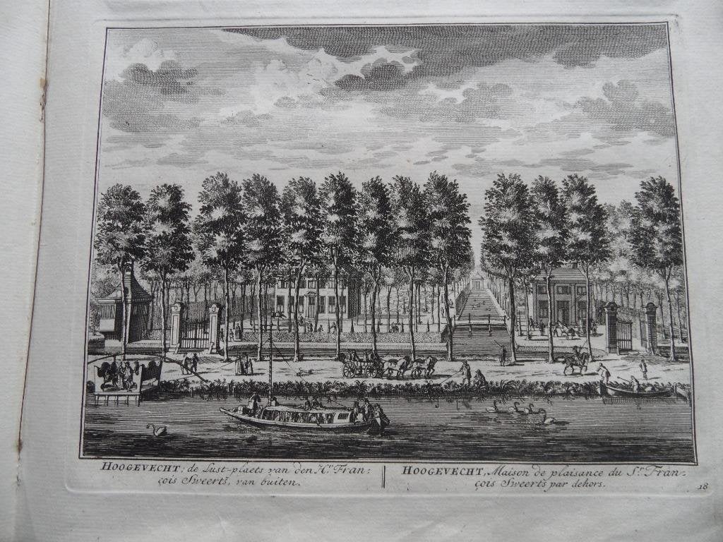 18 Maarsen Buitenverblijf Hoogevecht Kopergravure 1719, Ophalen of Verzenden