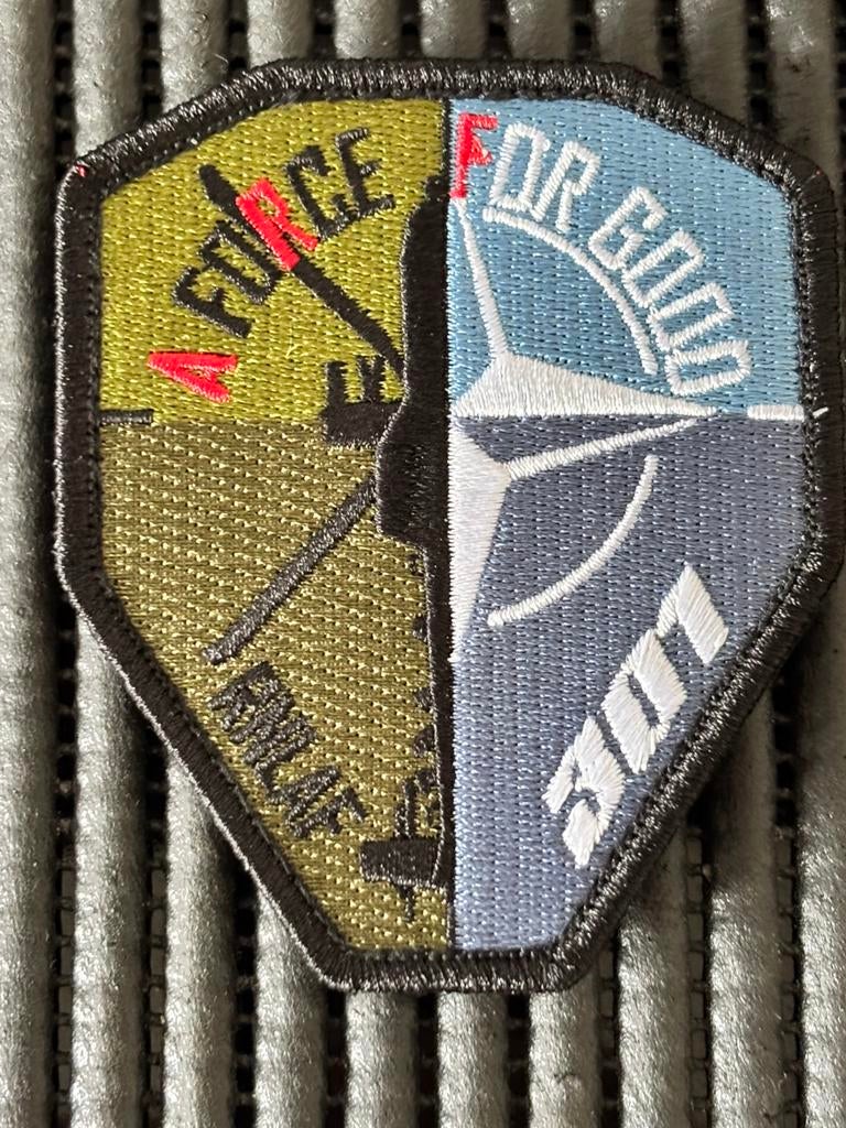 301 SQN emblddm RNLAF NATO, Verzenden, Luchtmacht, Nederland, Embleem of Badge
