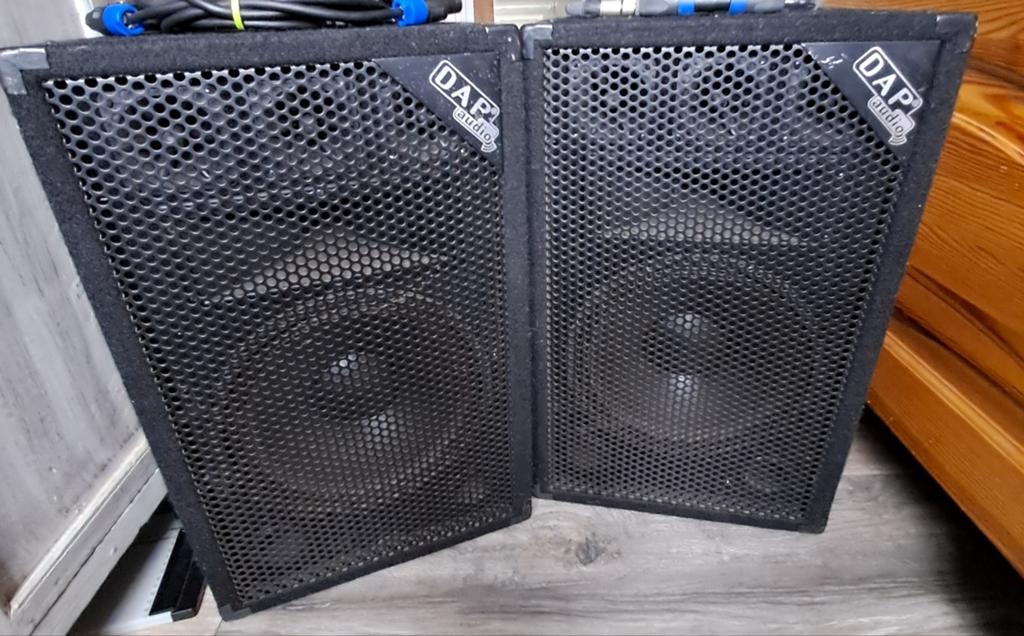 Werkende DAP Audio Speakerset inclusief Devine Speakerkabels, Audio, Tv en Foto, Luidsprekers, Gebruikt, 120 watt of meer, Front, Rear of Stereo speakers