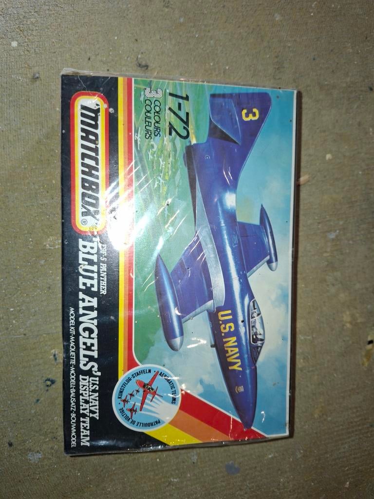 Matchbox Blue Angels F-9F Panther Model Kit 1:72 Nieuw, Hobby en Vrije tijd, Modelbouw | Vliegtuigen en Helikopters, Verzenden