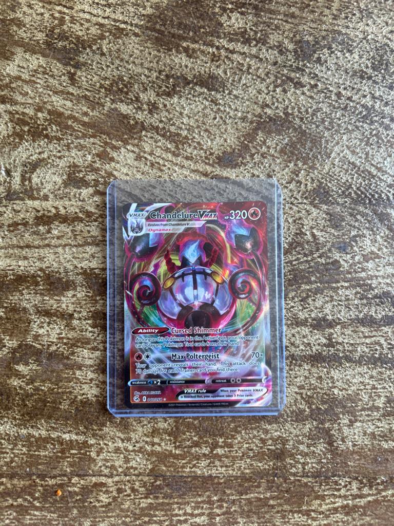 Chandelure VMAX Pokémon Kaart - Zo goed als nieuw, Ophalen of Verzenden, Zo goed als nieuw, Losse kaart