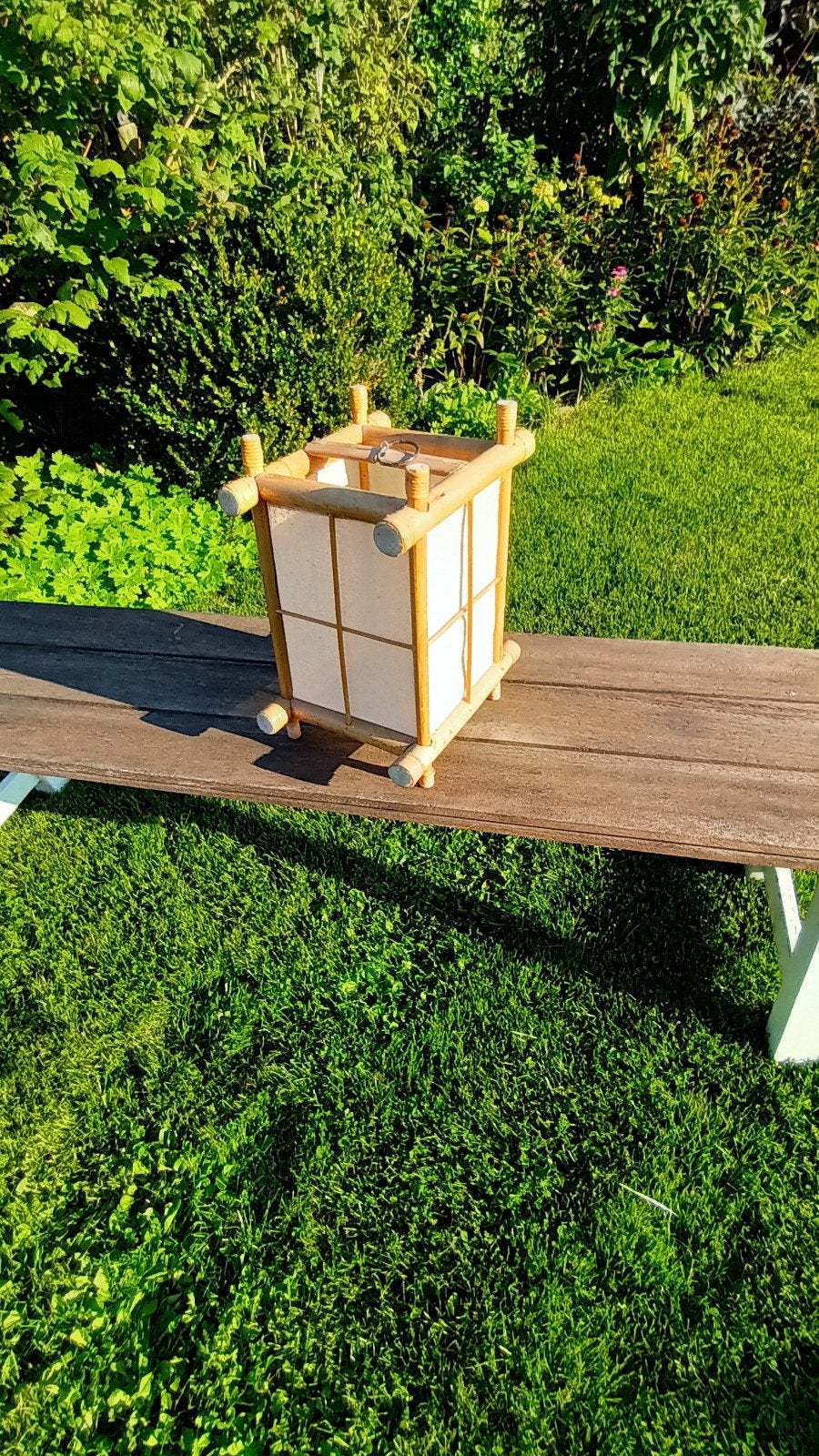 lamp van bamboe, Huis en Inrichting, Ophalen, Hout, Minder dan 100 cm