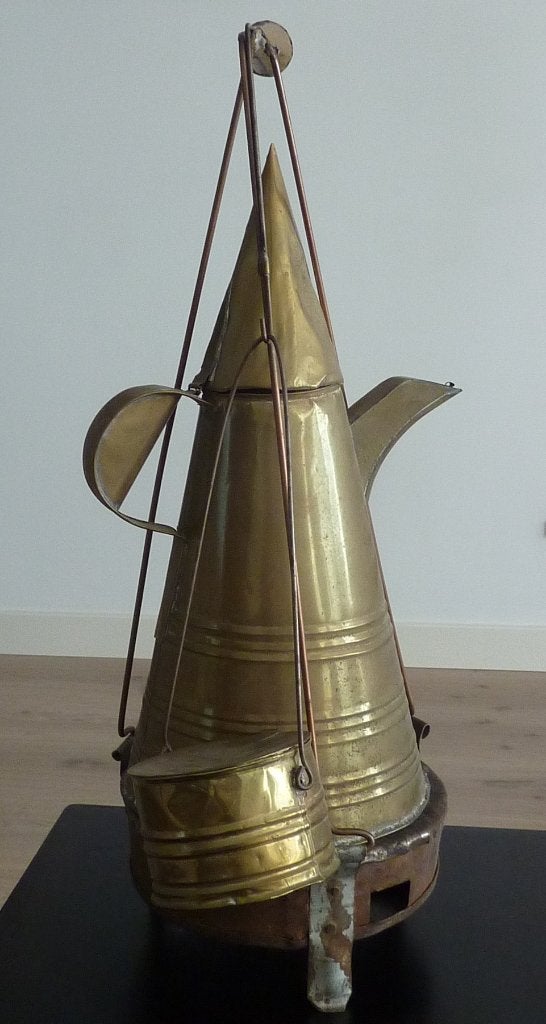 Afrikaanse antieke koperen koffieketel, Ophalen