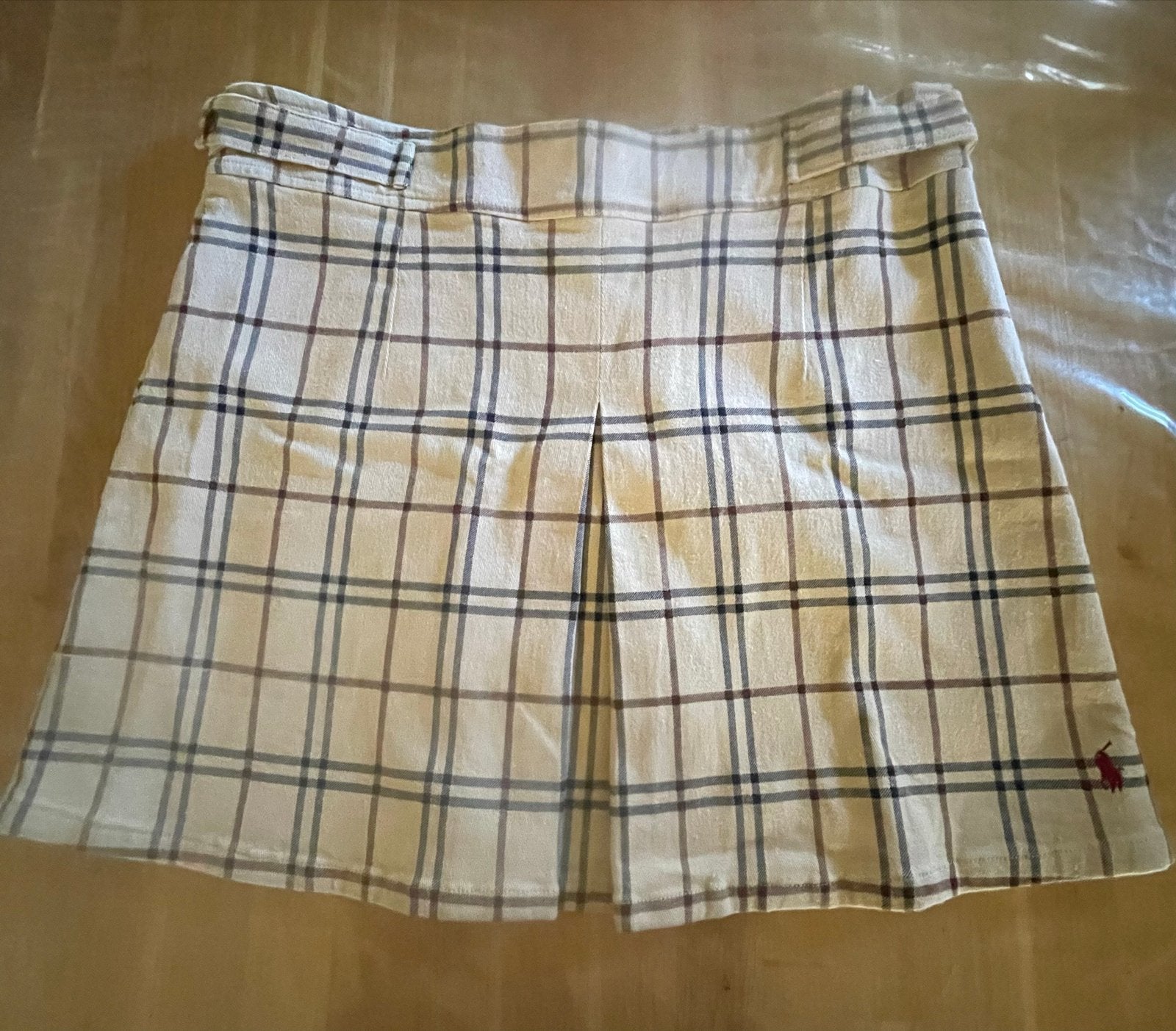 Polo Ralph Lauren geruite rok - Maat XL, Kleding | Dames, Beige, Maat 46/48 (XL) of groter, Ophalen of Verzenden, Zo goed als nieuw
