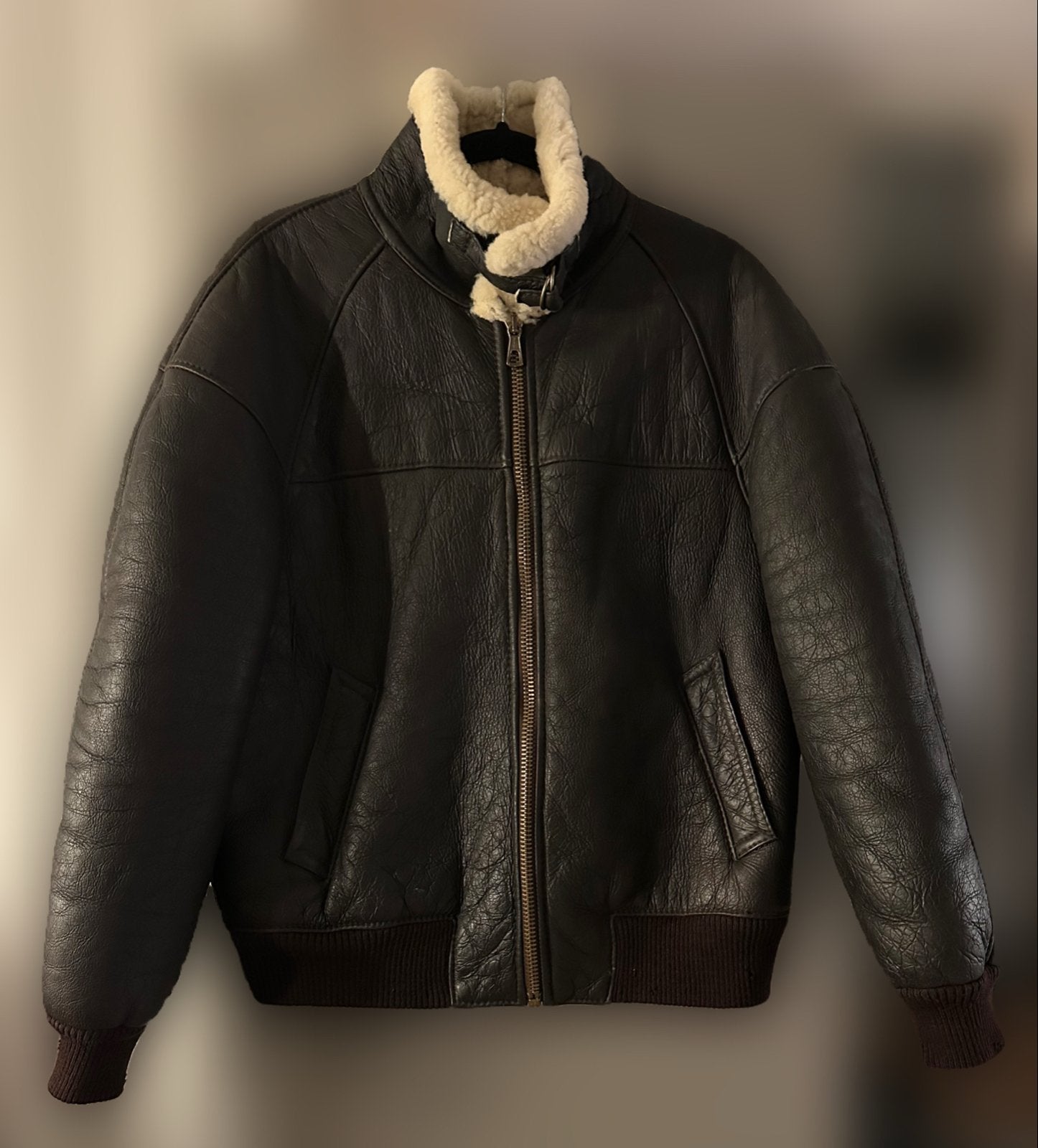 Mash Aviation AAF B3 pilotenjas - Leer & Sheepskin, Ophalen of Verzenden, Zo goed als nieuw, Maat 52/54 (L), Bruin