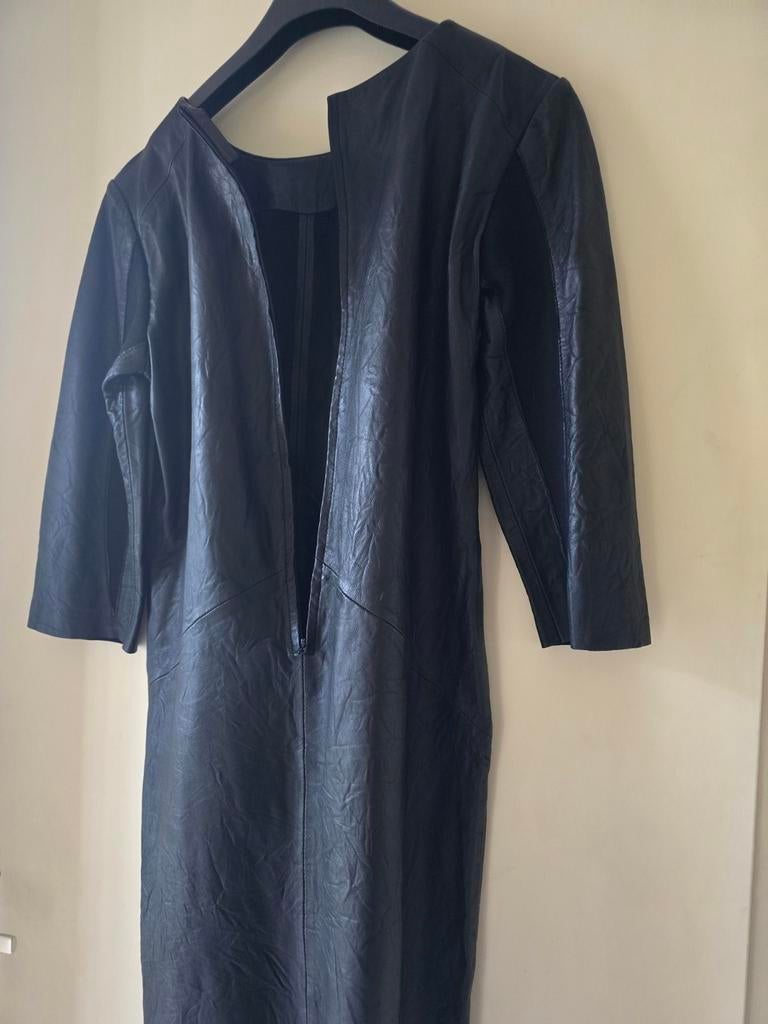 Zwarte leren jurk, maat 38, in nieuwstaat., Maat 38/40 (M), Zwart, Nieuw, Ophalen of Verzenden