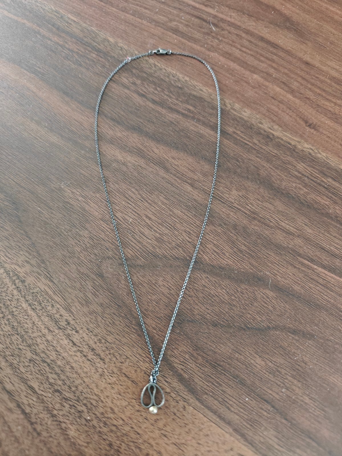 Handgemaakt zilveren collier met 14k bolletje, Ophalen of Verzenden, Nieuw, Zilver, Zilver