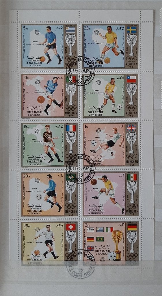 Sharjah 1972 Wereldkampioenschap voetbal München Gestempeld, Ophalen, Gestempeld, Sport