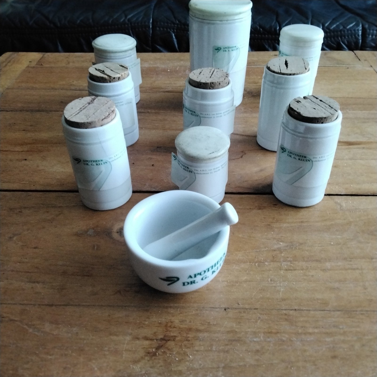 apotheek oude potjes, Antiek en Kunst, Curiosa en Brocante, Ophalen of Verzenden