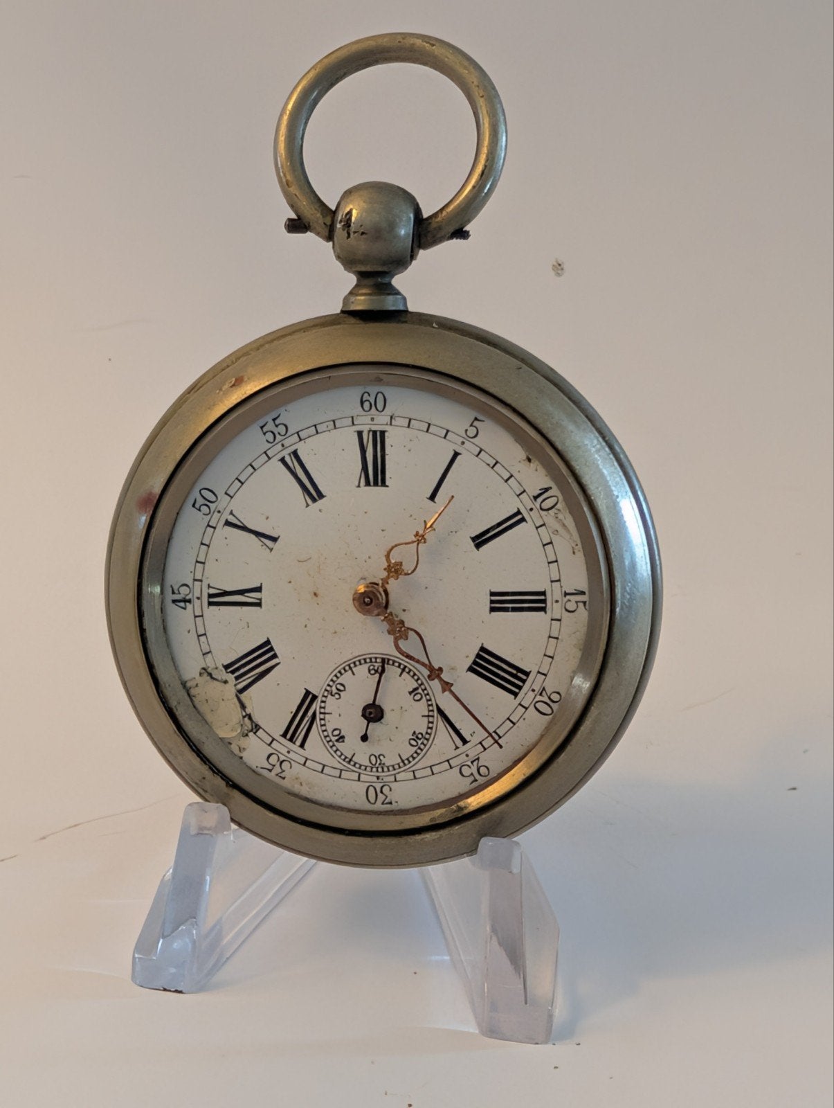 Antiek Zakhorloge - Argentan - Voor 1900, Overige merken, Overige materialen, Zakhorloge, Ophalen of Verzenden