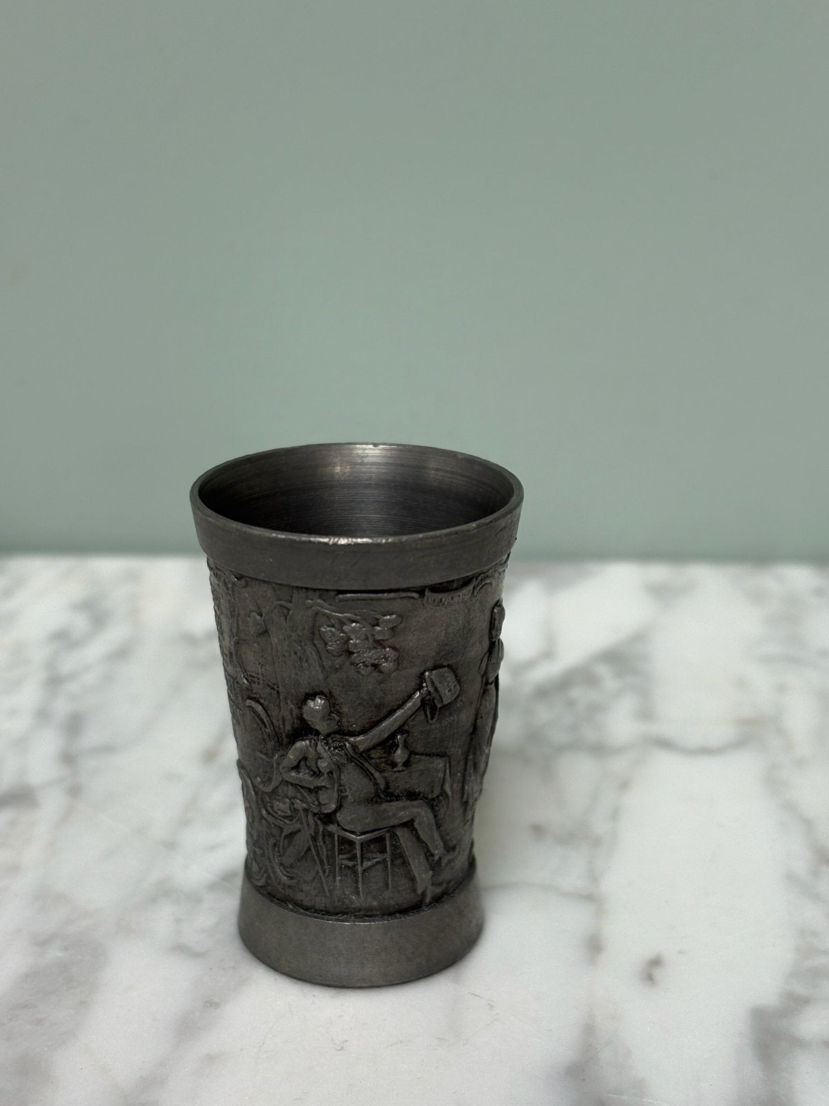 prachtige antieke tinnen beker, Antiek en Kunst, Antiek | Tin, Ophalen of Verzenden