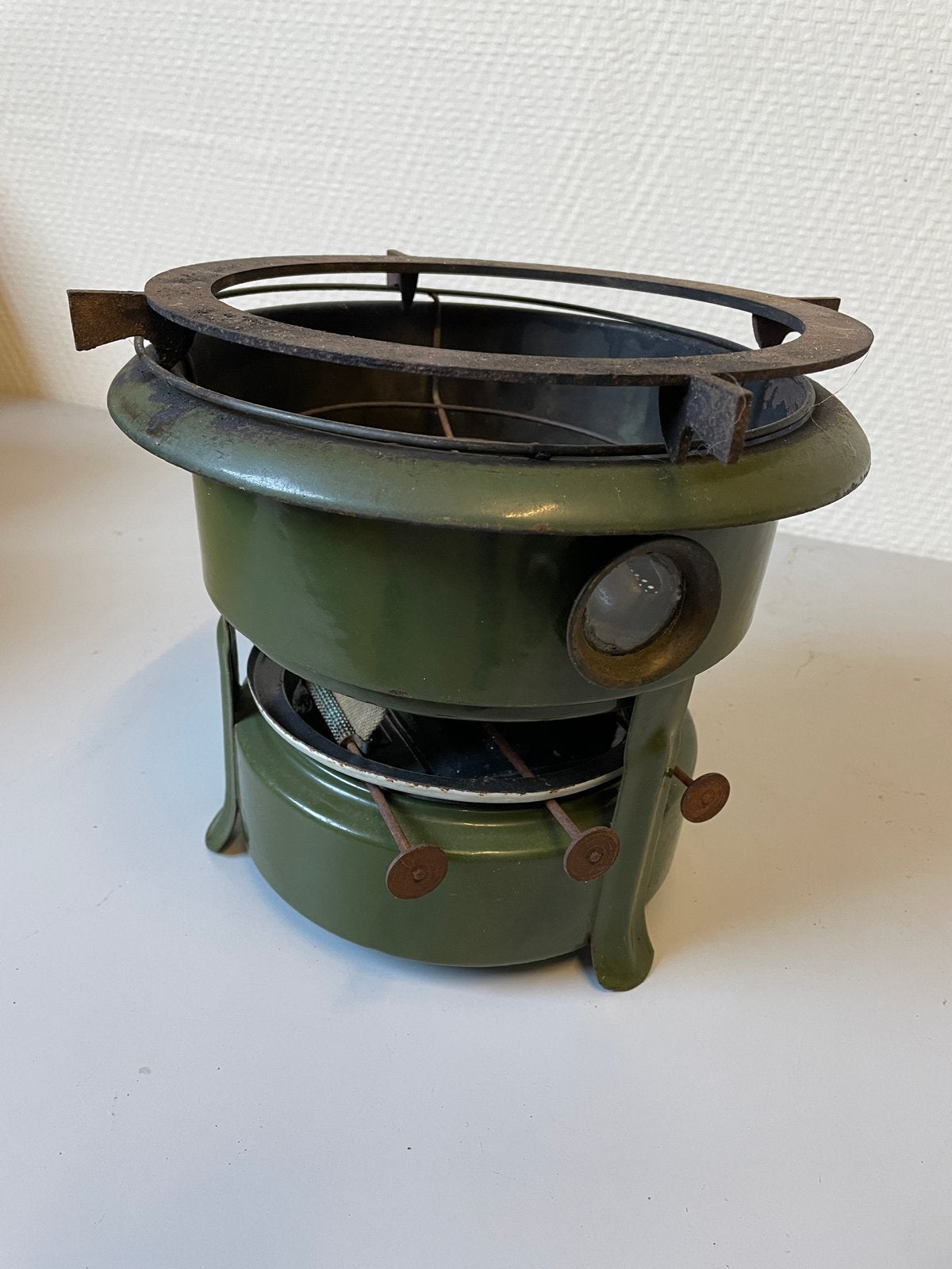 Vintage Petroleum Kooktoestel - Groen Emaille, Ophalen of Verzenden