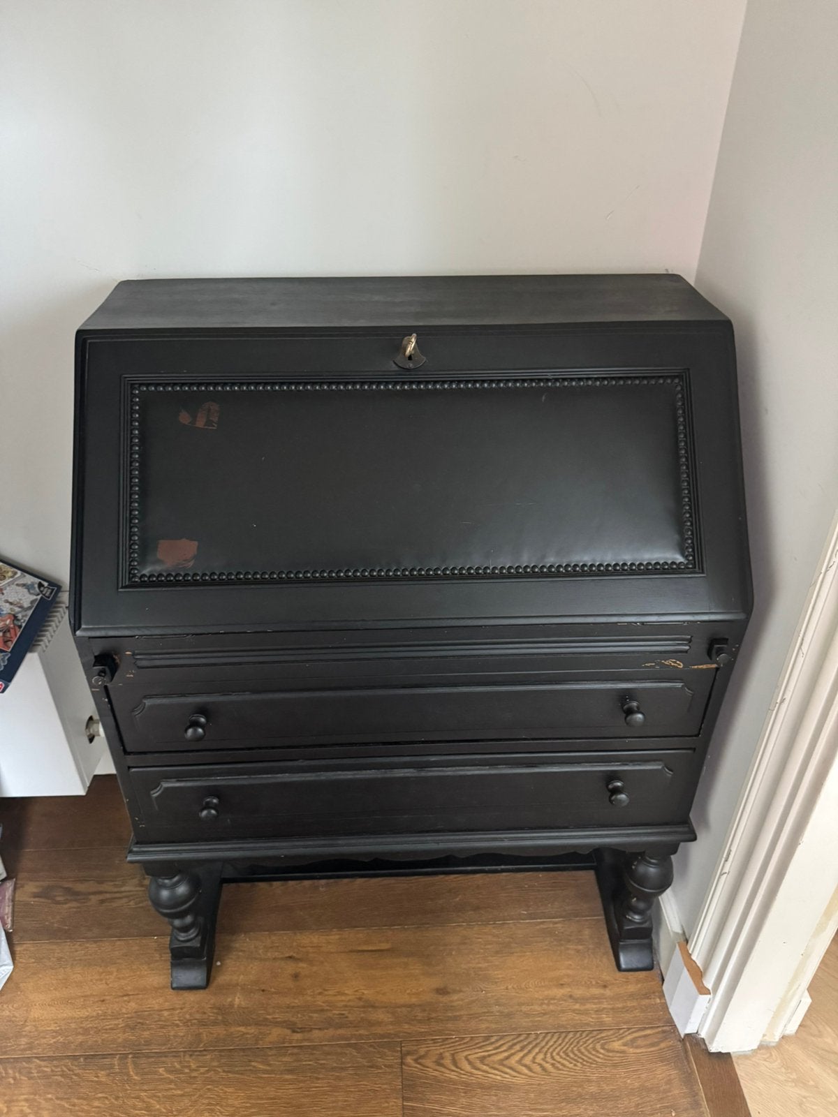 Secretaire bureau zwart, Ophalen, Gebruikt