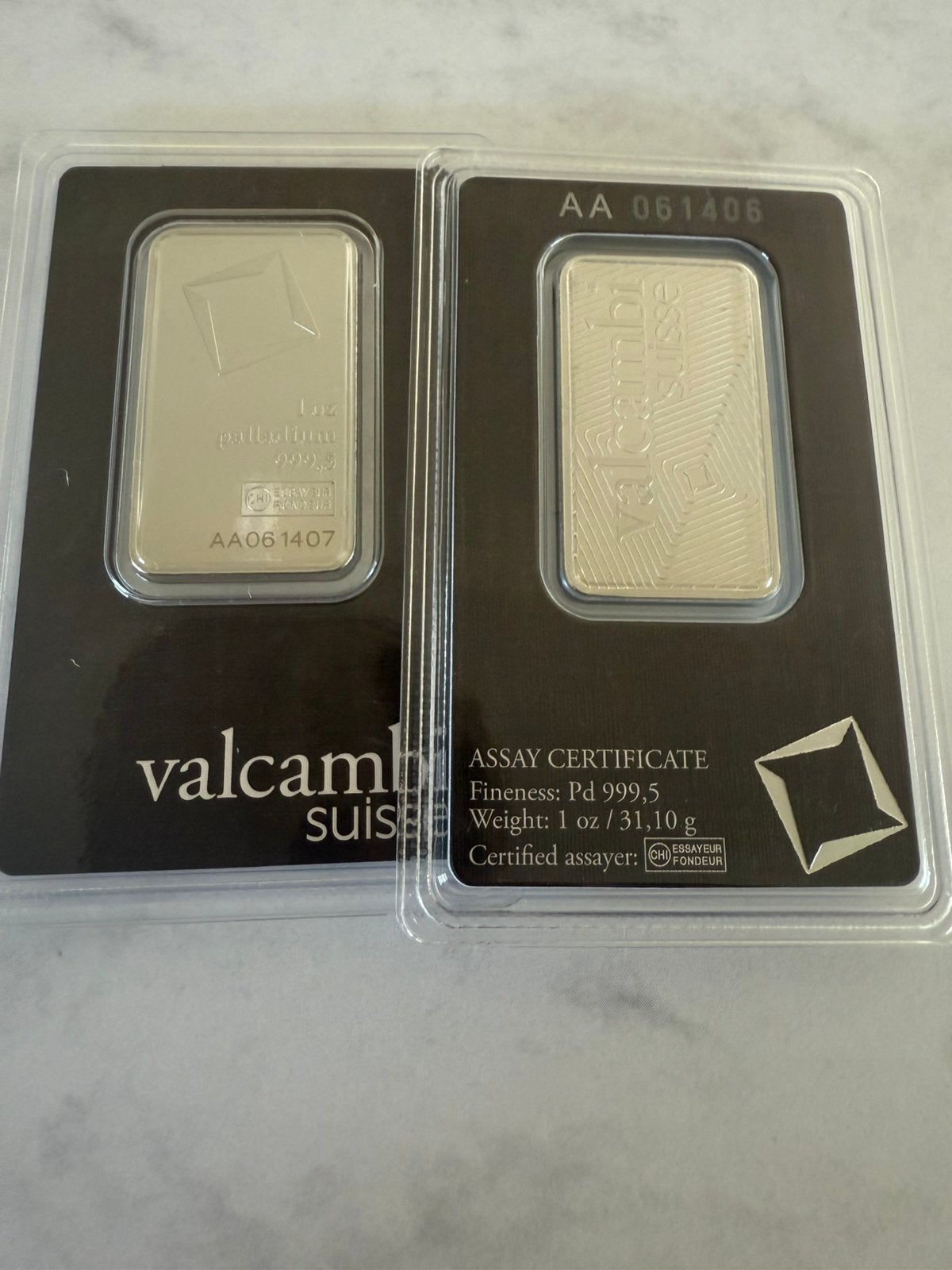 1 ounce Palladium / Valcambi / Nieuw in Blister / LBMA, Ophalen of Verzenden, Zilver