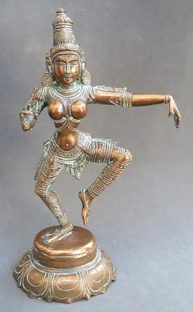 Omstreeks 1950 Groot Bronzen Beeld Indiase Godin PARVATI, Antiek en Kunst, Kunst | Niet-Westerse kunst, Ophalen of Verzenden