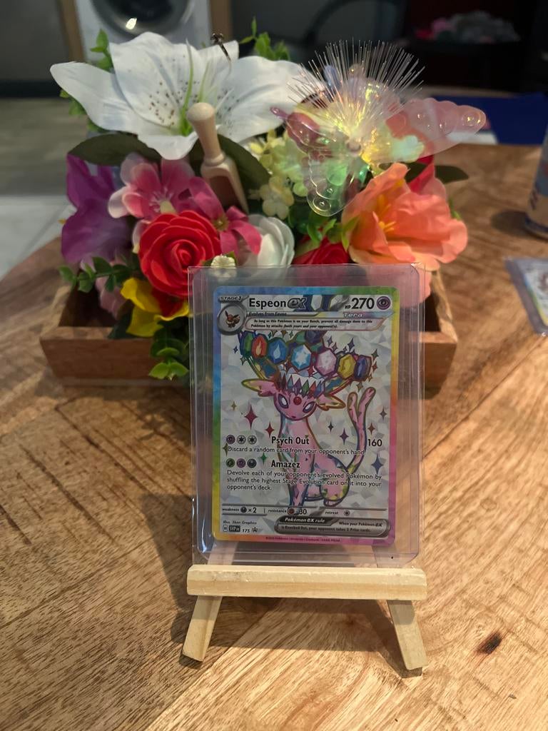 Pokémon Espeon ex 175 promo kaart, Ophalen of Verzenden, Zo goed als nieuw, Losse kaart, Foil