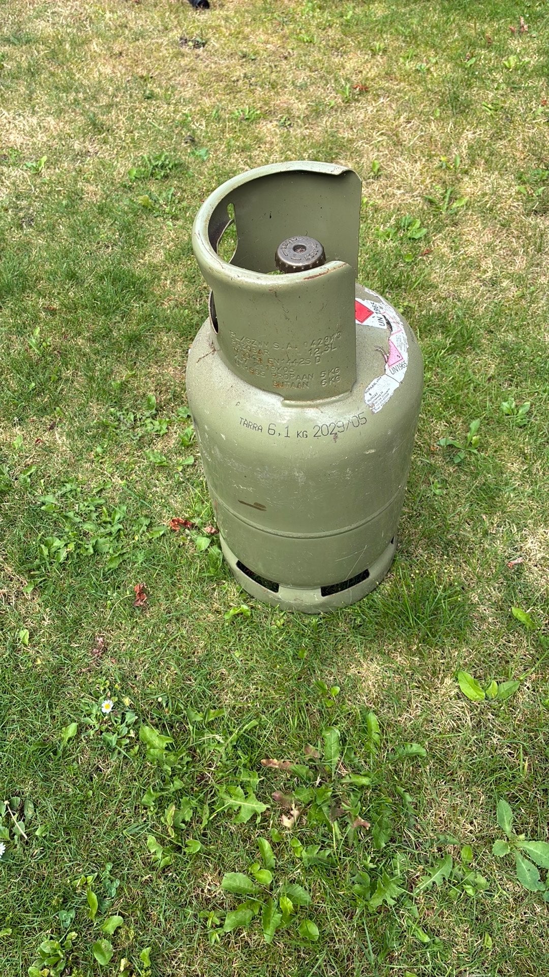 Gasfles 6,1 kg, Caravans en Kamperen, Kampeeraccessoires, Ophalen, Gebruikt