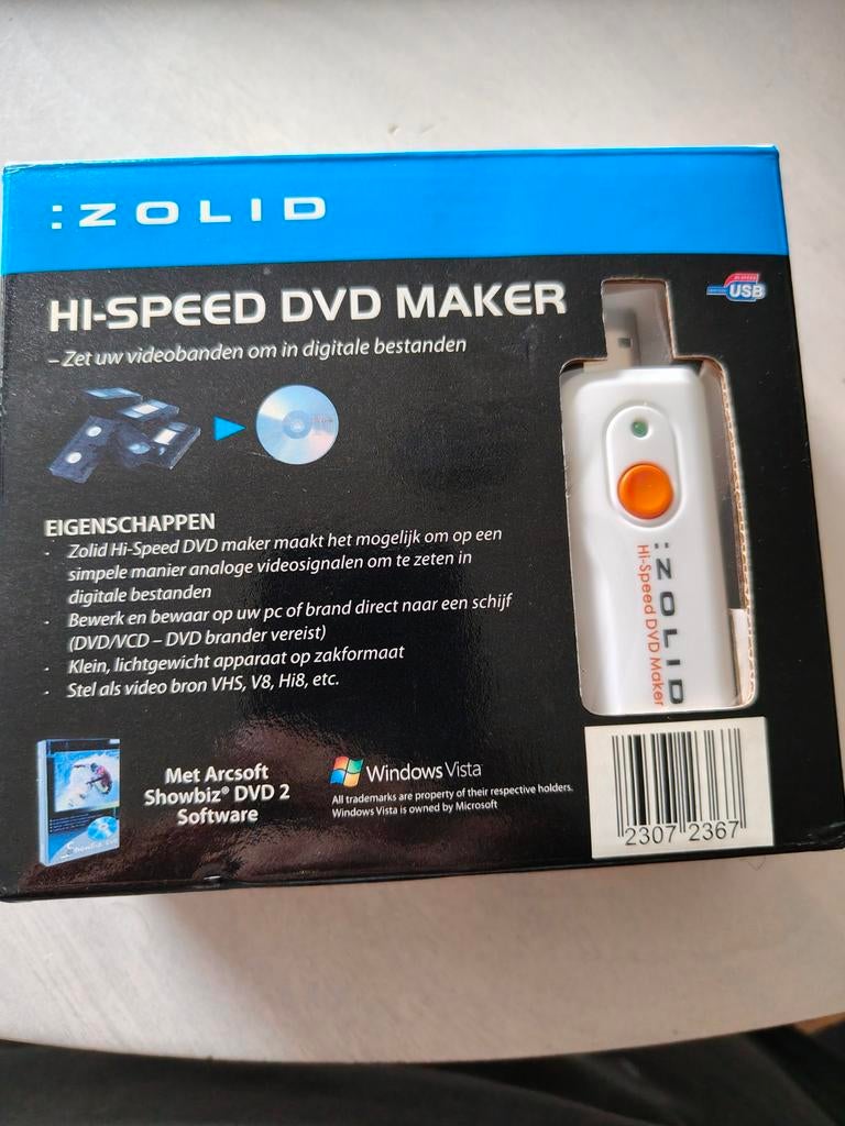 Zolid Hi-Speed DVD Maker - Digitaliseer Videobanden, Ophalen of Verzenden