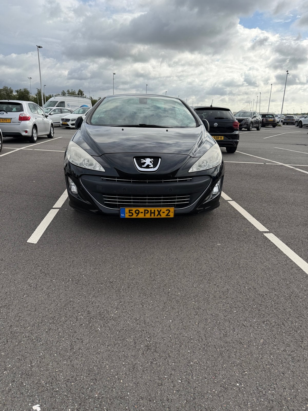 Peugeot 308 1.6 THP CC 2011 Zwart moet nu weg meeneem prijs, Auto's, Voorwielaandrijving, 1490 kg, Zwart, Cabriolet