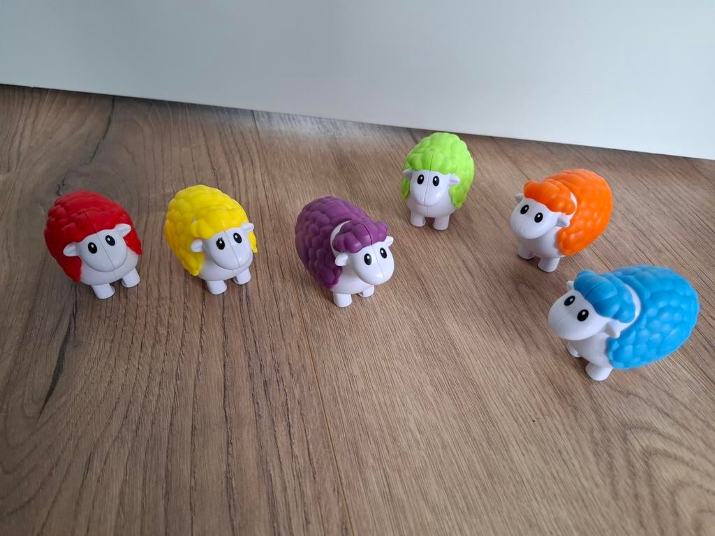 6 Speelgoed Schapen met Verwisselbare Vacht, Ophalen, Zo goed als nieuw, Jongen of Meisje