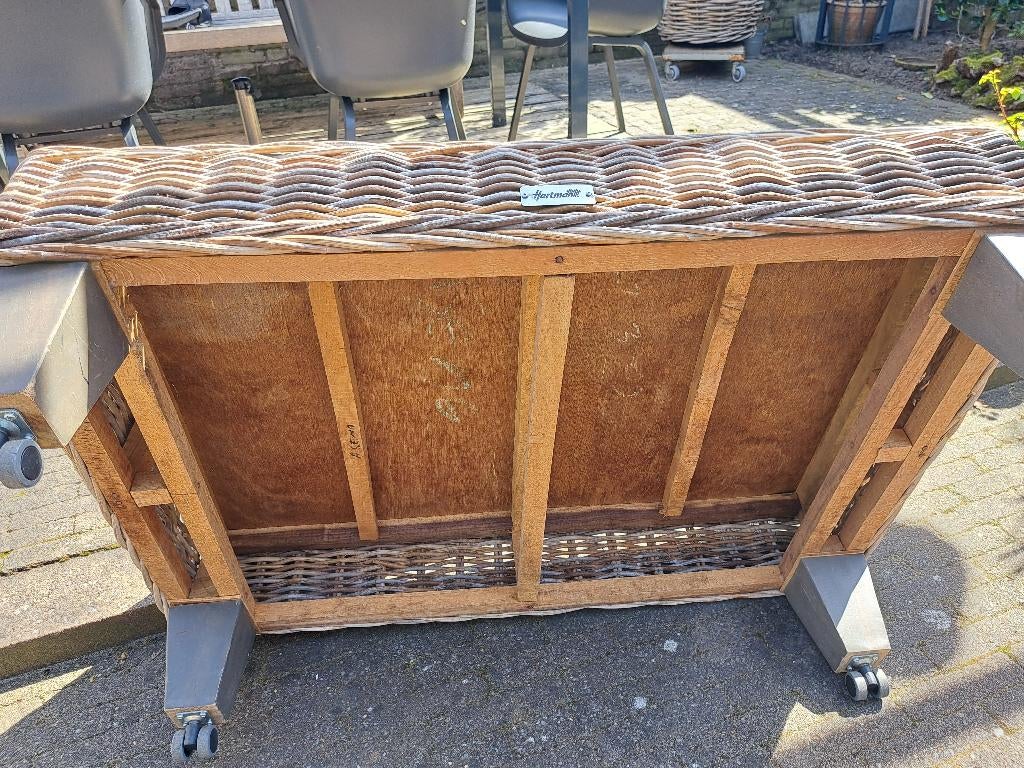 Rotan salontafel buiten. Hartman, Tuin en Terras, Tuintafels, Ophalen, Gebruikt, Rechthoekig, Overige materialen
