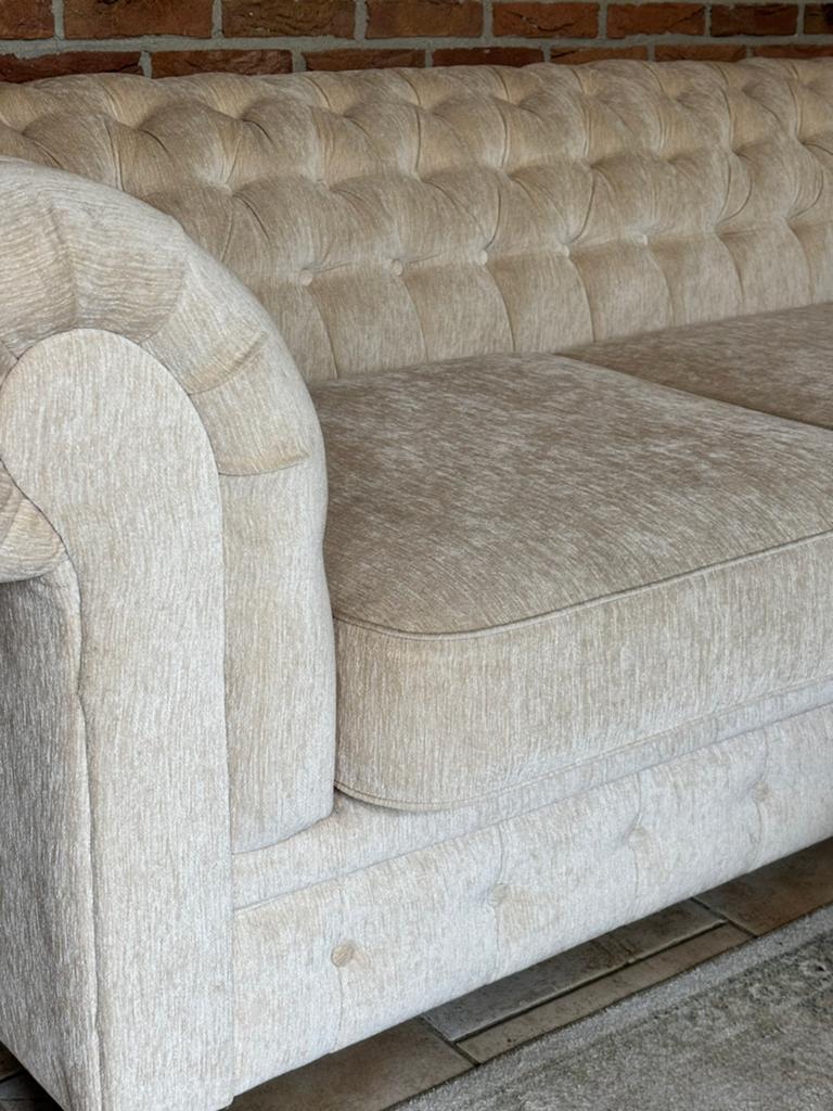 Chesterfield 2/3 persoons bankstel luxe, Ophalen, Driepersoons, 75 tot 100 cm, Zo goed als nieuw