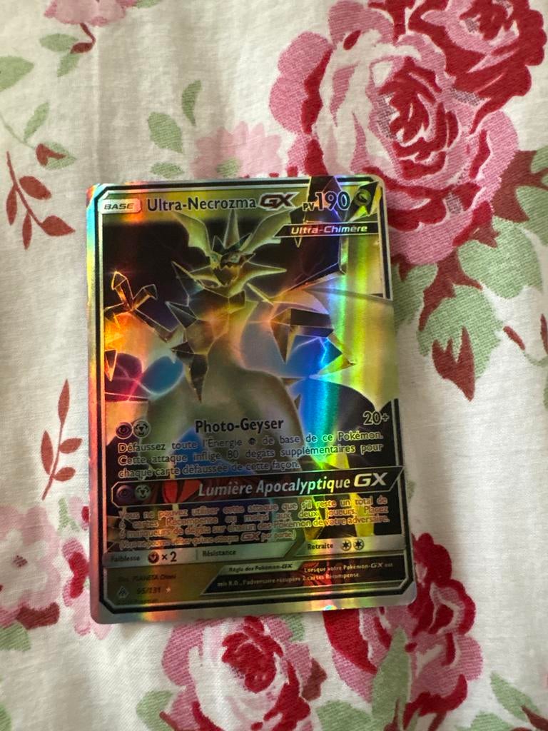 Pokémon Kaart Ultra Necrozma GX (Frans) - Foil, Ophalen of Verzenden, Zo goed als nieuw, Losse kaart, Foil