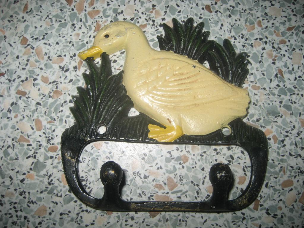 Brocante gietijzeren Gans hanger 2 haken, Ophalen of Verzenden