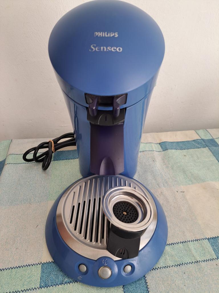 Blauwe Senseo koffiezetapparaat met 2 padhouders, Ophalen of Verzenden, Zo goed als nieuw