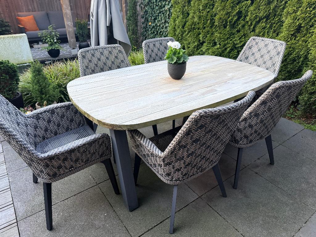 4 Seasons Outdoor tuintafel (ZONDER STOELEN!), Ophalen, 4 zitplaatsen, Gebruikt, Eettafel