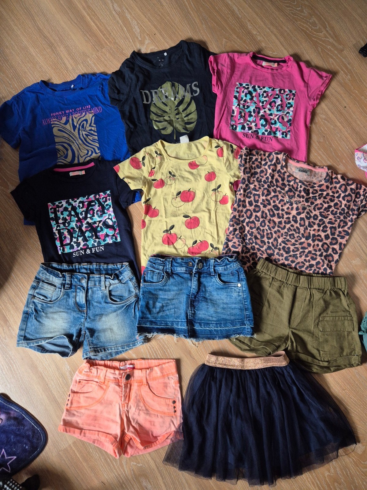 Kledingpakket meisje 122/128 - Zomerkleding, Ophalen of Verzenden, Gebruikt, Maat 128