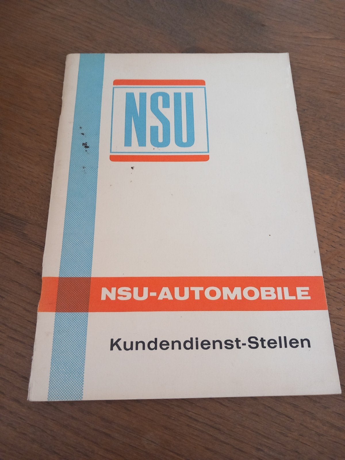 NSU-Automobile Kundendienst-Stellen - April 1968, Ophalen of Verzenden