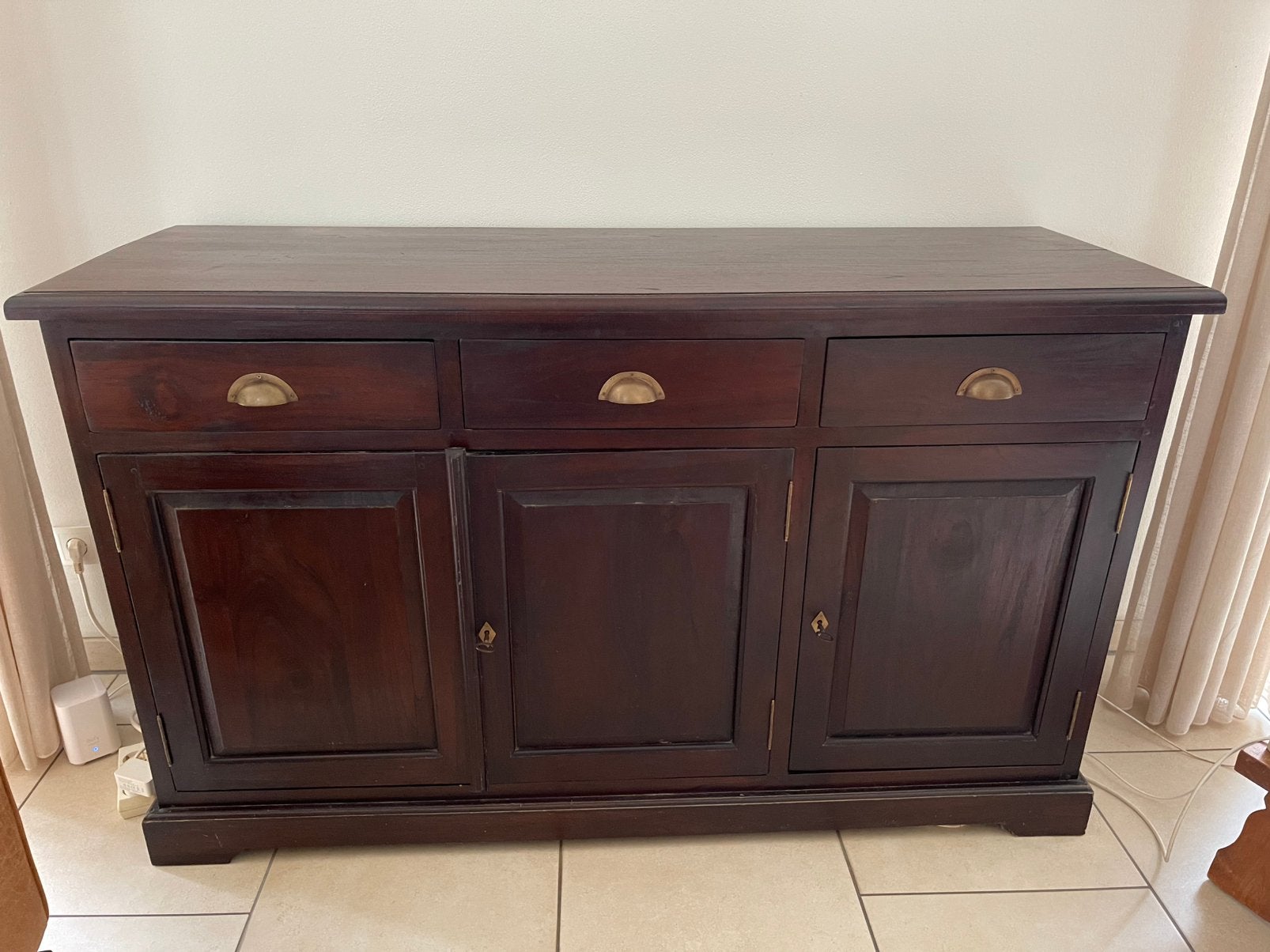 Dressoir, Huis en Inrichting, Ophalen, Gebruikt, Met deur(en), Teakhout